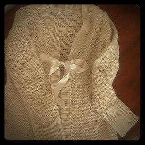 Old Navy ribbon tie-front sweater **EUC